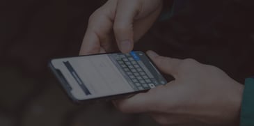 Mobile phone with form open - ACBM blog image - Creating User-Friendly Mobile Forms as Progressive Web Apps with Oracle VBCS