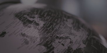 grayscale photo of a globe